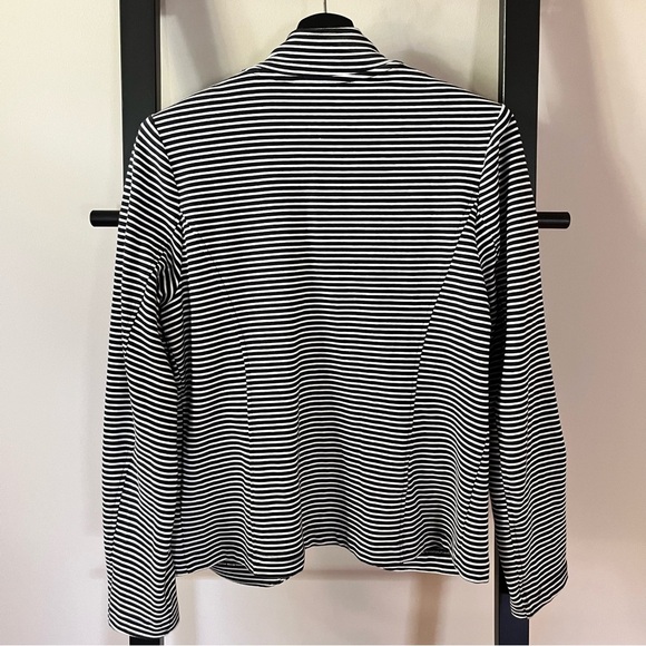 Tommy Hilfiger Navy and White Striped Blazer Stretchy Size M - Picture 2 of 5